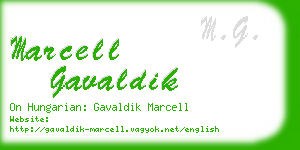 marcell gavaldik business card